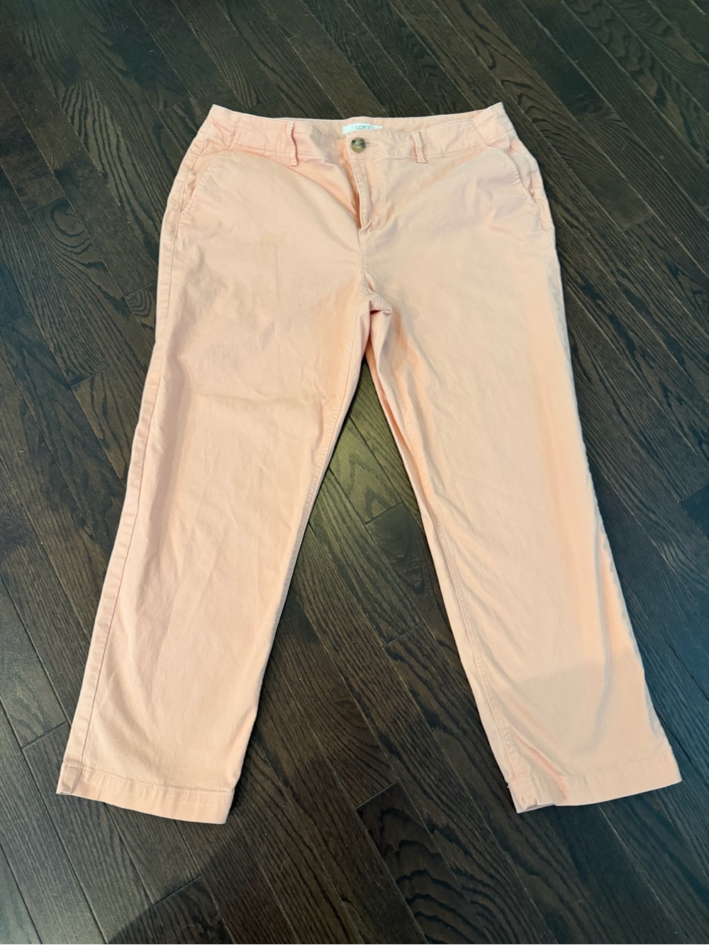 LOFT Women’s “The Slim” Chinos in Pale Peach